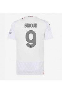 AC Milan Olivier Giroud #9 Jalkapallovaatteet Naisten Vieraspaita 2023-24 Lyhythihainen